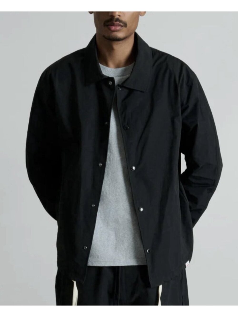 New Era Marvin Coach's Jacket Black Large Cotton/Poly Lightweight Streetwear